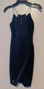 Sexy Navy Blue Body Con Dress